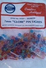 100 LARGE PIN LIGHTS BULBS Vintage Ceramic Christmas Tree 7mm Pegs 9 COLORS