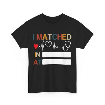 I Matched Residency Match Day 2025 Medical Student Heartbeat T-shirt 