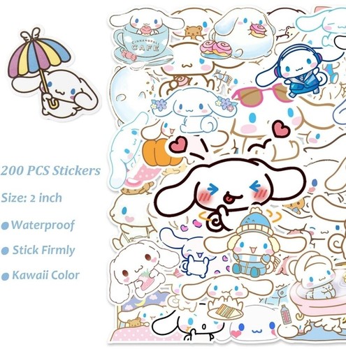 200 piezas pegatinas para dibujos animados de anime Cinnamoroll Hello Kitty Kuromi envío gratuito - Imagen 4 de 11