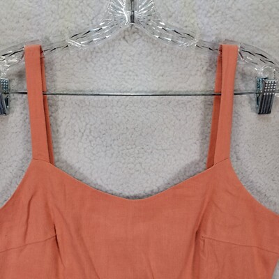 Shein Womens Dress Size L Orange Linen Blend V Neck Modern Trendy A Line | eBay Shein Womens Dress Size L Orange Linen Blend V Neck Modern Trendy A Line | eBay
