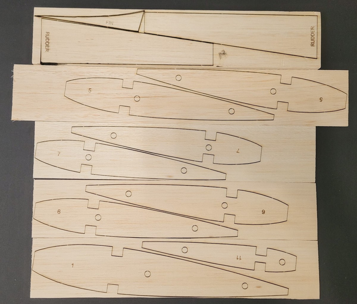 Dirty Birdy 60 65 Wingspan R/C Plane RC Airplane Laser Cut Balsa Ply Short Kit