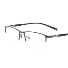 New Men's Half Rimless Titanium Reading Glasses Eyeglasses Reader +0.00~+5.00