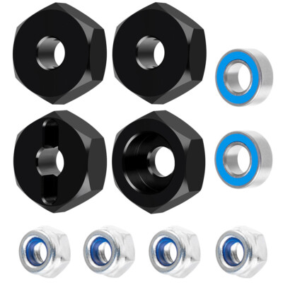 AXSPEED 4x Hex Hub 12mm Radnabenadapter für Losi Mini JRX2 & JRXT 1/16 Scale Car
