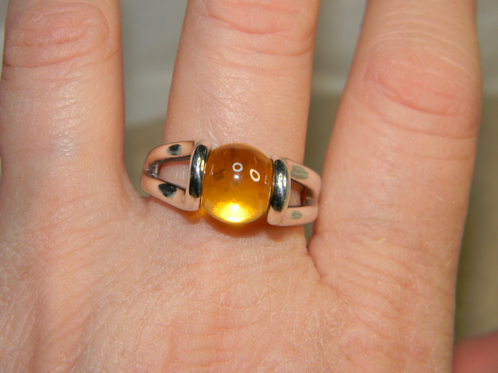 AYM Sterling Silver Interchangable Round Glass Stone Ring with 5 stones Size 9 eBay