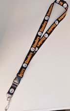 Pittsburgh Steelers NFL Black Lanyard Breakaway Keychain ID Badge Hook  Loop