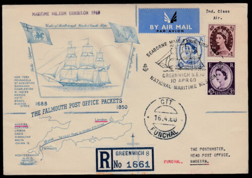 ⭐LIMITED EDITION⭐MARITIME MUSEUM -1960- COMMEMORATIVE FALMOUTH PACKET - MADEIRA - Picture 1 of 3