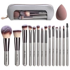 14 Pcs Makeup Brushes Set with Case Holder Face Powder Blush Concealers