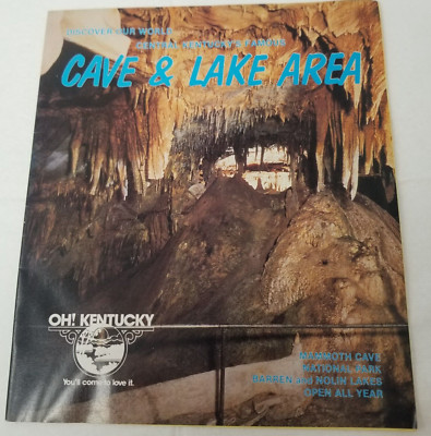 Mammoth Cave Brochure 1983 Nolin Lake Kentucky Color Photos Booklet Imperfect