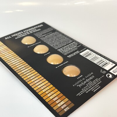 YSL Yves Saint Laurent ALL HOURS FOUNDATION 4-Shade Sample