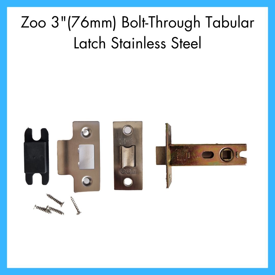Zoo 3" (76mm) Door Locks / Satin Satinless Steel Euro/3Lever