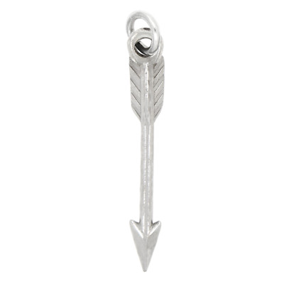 LGU  Sterling Silver Oxidized 3D Sharp Arrow Charm (With Options)