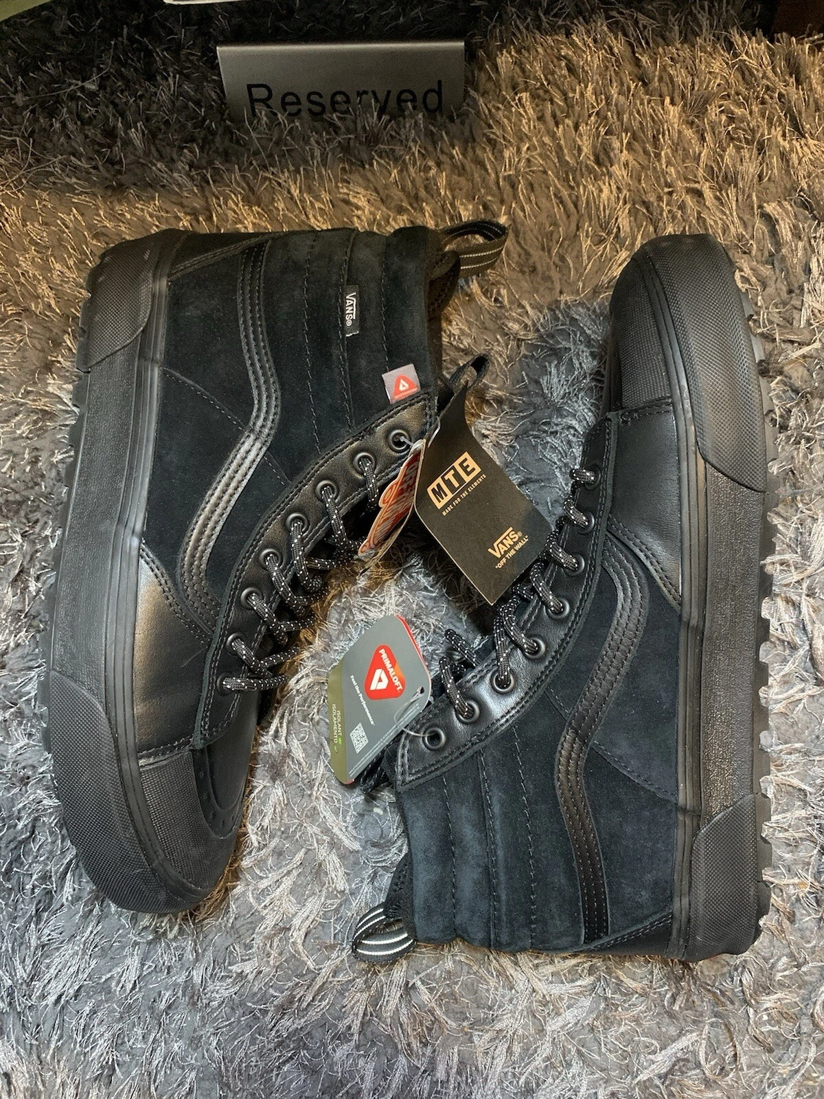 Vans SK8 HI MTE 2 Utility Pop Triple Black Sneaker Shoe Boots Men Size 7.5 New