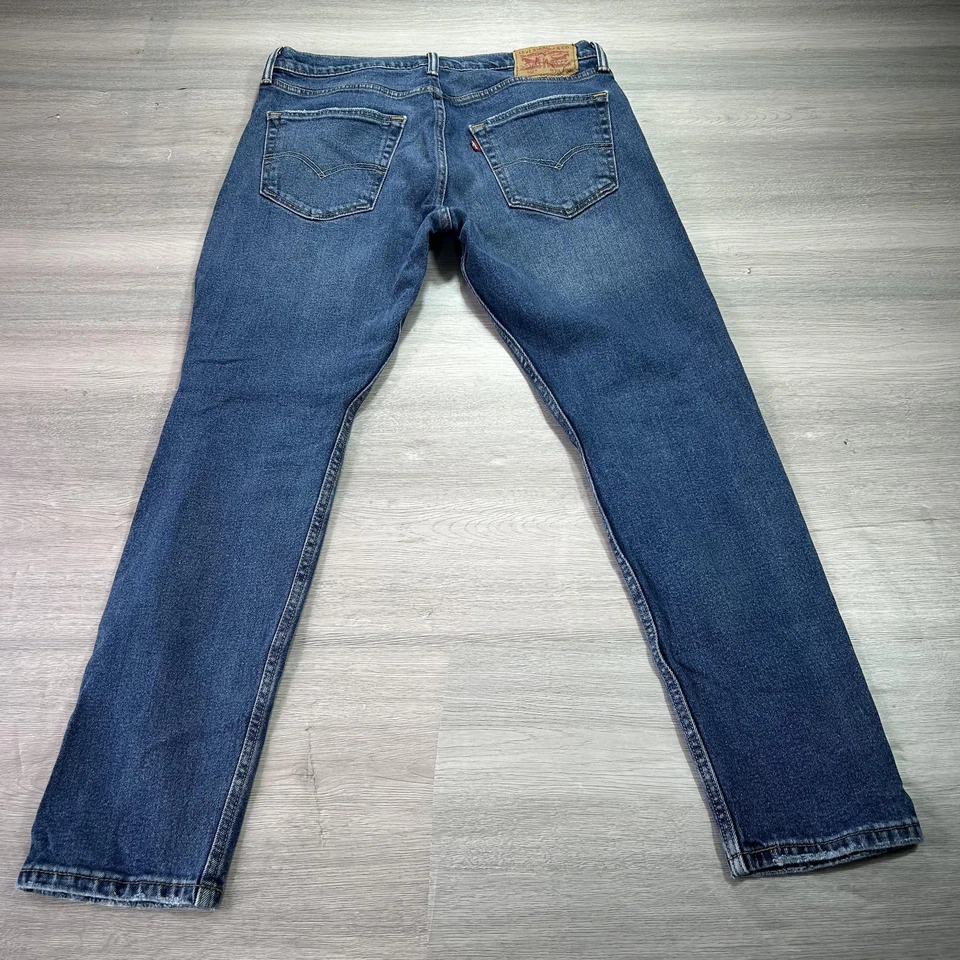 Levis 512 Jeans Mens 33x30 Blue Medium Wash Slim Taper Button Fly Denim - Image 2 of 4