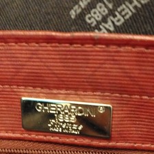 Gherardini borsa a mano donna pelle bordeaux zip chiusura cerniera doppio manico
