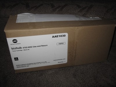 Konica Minolta TNP63 Black Toner Cartridge OEM Genuine AAE1030 Bizhub 4752 4052