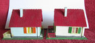 HO Cottages, Euoropean look, made in Japan. Two twin houses, color variations — photo 2