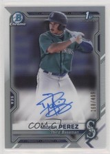 2021 Bowman Chrome Prospect Refractor 268/499 Milkar Perez #CPA-MP Auto 0s9t