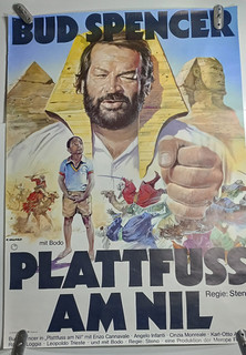 Filmplakat PLATT FUSS AM NIL A1 Kinoposter Bud Spencer Casaro Grafik gerollt