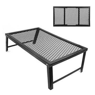 Outdoor Folding Mini Table Portable Camping Picnic Integrated Storage Grill Rack