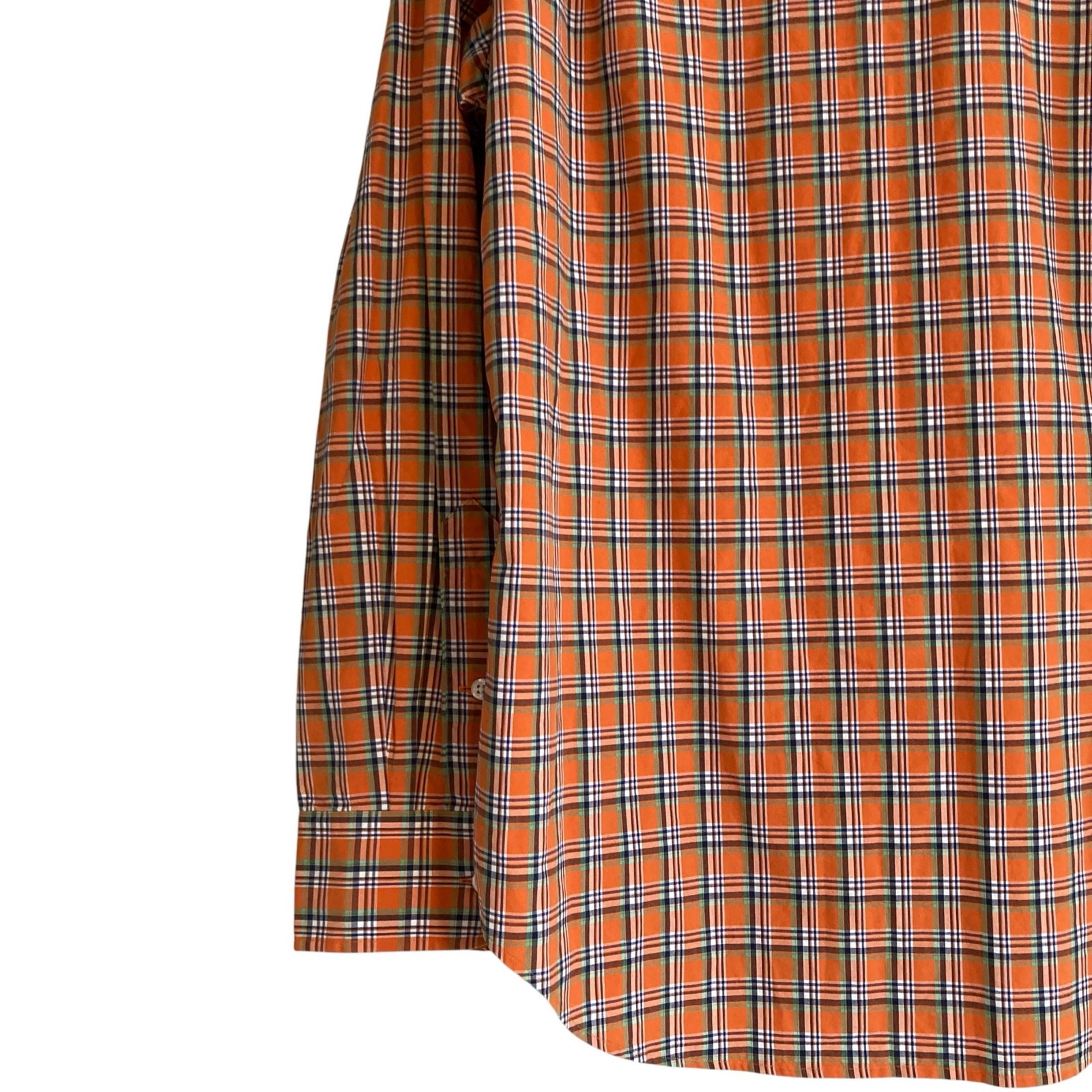 Vintage Polo Ralph Lauren Orange Green Plaid Estate Sport Preppy Shirt Sz Small thumbnail 15