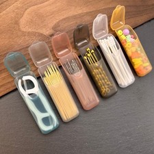 Gahlybsf Portable Storage Box Set, Travel Capsule Medicine Case, Multicolor