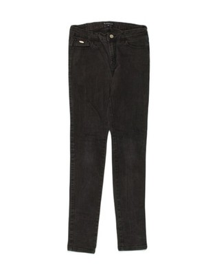 BEST COMPANY Damen Skinny Jeans IT 44 Medium W28 L30 Schwarz Baumwolle KX06