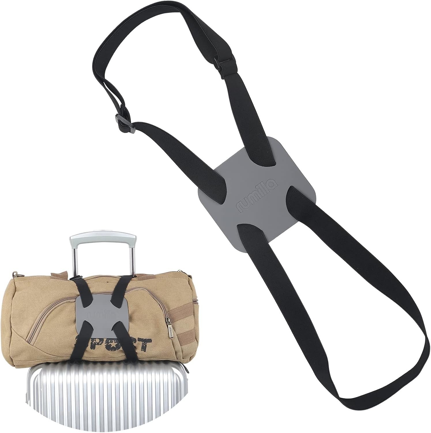 Strap Elastic Suitcase Belt Add-a-bag Grey