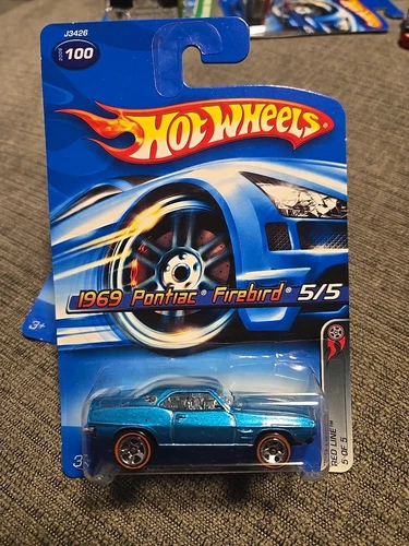 2006 Mattel 1969 Pontiac Firebird Hotwheels Red Line 5/5