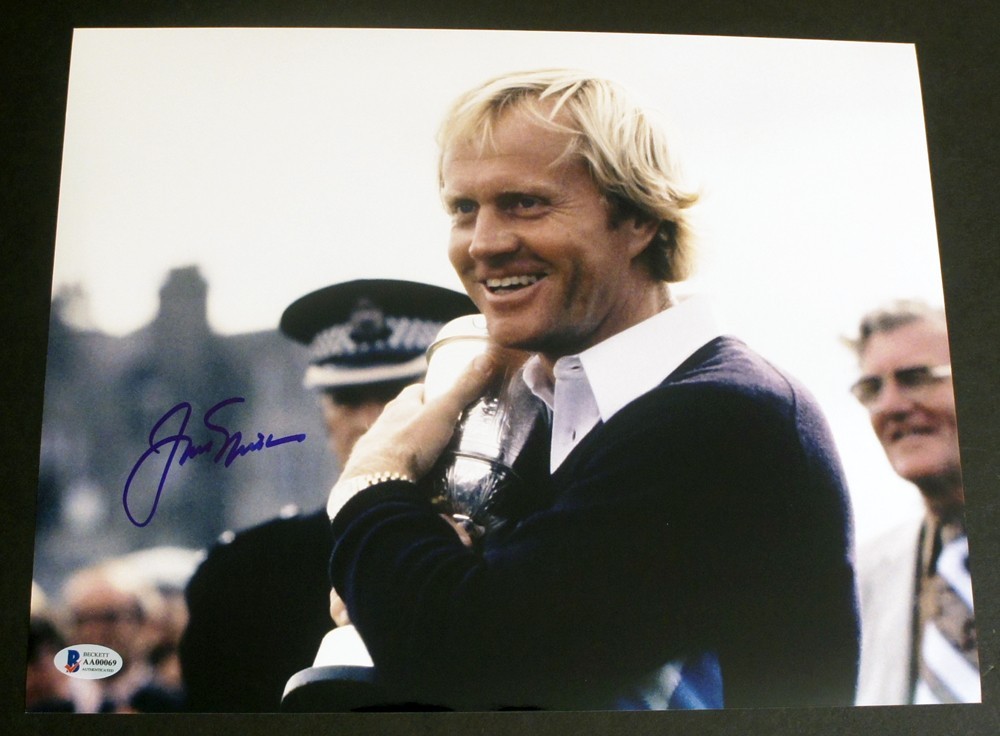 Jack Nicklaus Autographed Signed 11x14 Photo from The 1978 Open at St Andrews BECKETT LOA! 