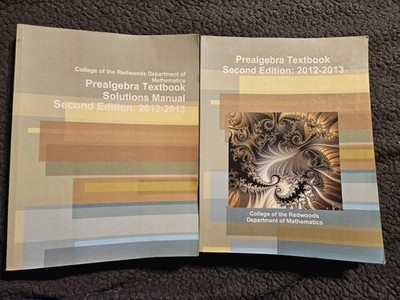 Prealgebra Textbook Set College of Redwoods Student Bk & Solutions Manual 2nd ed