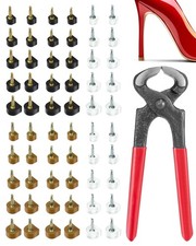 30 Pairs High Heel Replacement Tips Heel Repair Kit with Pliers for Women