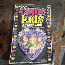 Emson Kids Charm Necklace 24" Purple Multicolor Plastic 7865 Girls Hong Kong