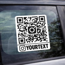 CUSTOM Instagram QR Code Labels Printed 1" - 12" (choose size) (Vinyl Stickers)