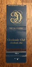 Clevelander Club Cleveland, Ohio Matchbook Cover. (N1)