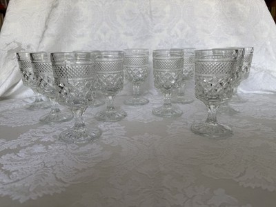 Set of 11. Vintage Anchor Hocking Wexford Wine Glasses  5 5/16'' Tall