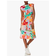 Adidas x Farm Rio Women's Tropical Sleeveless Tshirt Midi Dress Size XL