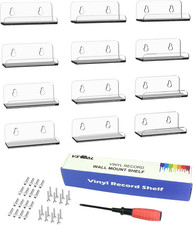 12 Pack 4 Inch Vinyl Record Shelf Wall Mount,Vinyl Record Shelf,Record Shelves D