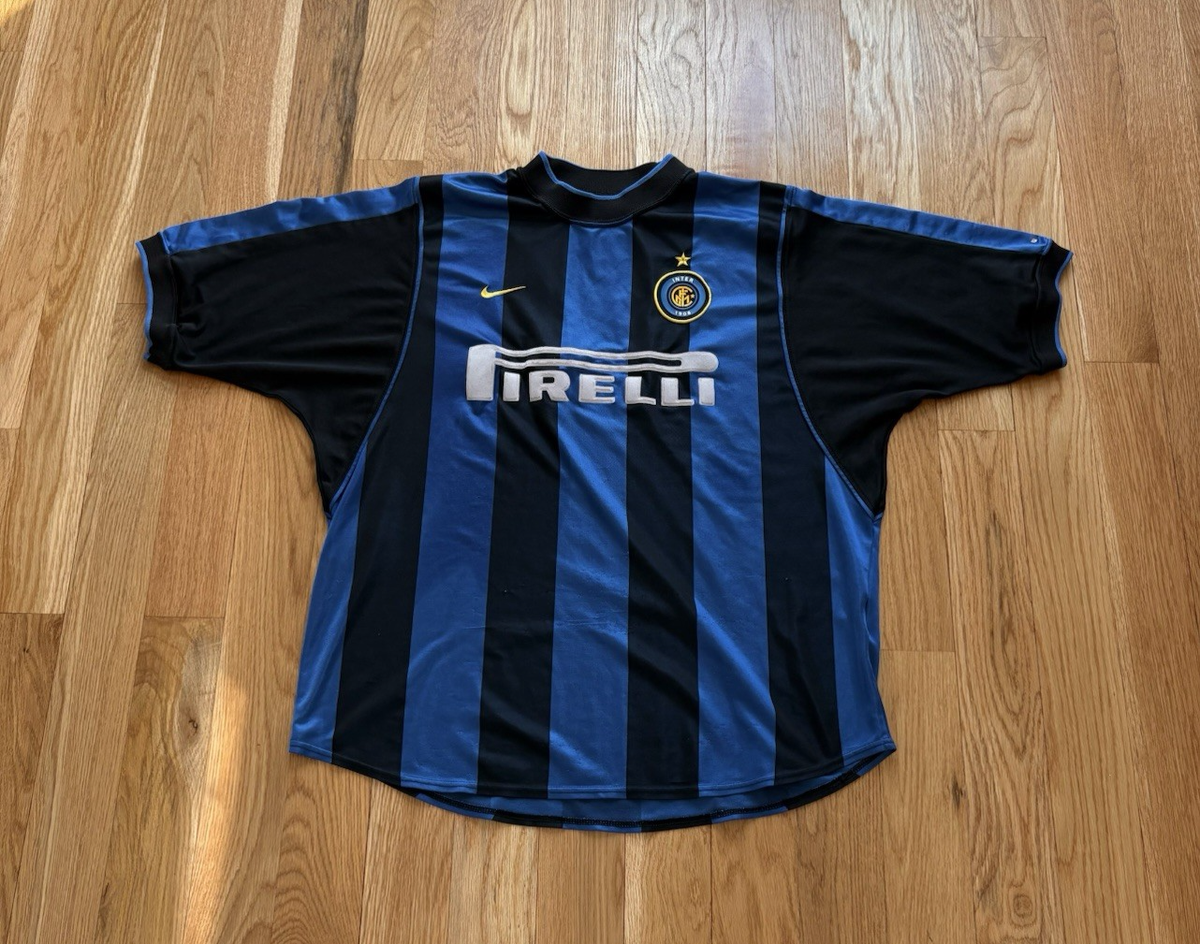 Inter Milan Nike 2000 2001 Internazionale Home Jersey Kit Top