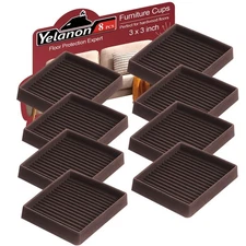 Non-Slip Furniture Pads for Hardwood Floors - 8 Pcs 3" Grippers