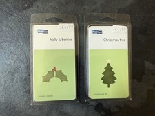 2 x Quickutz Die Set Dies Christmas Tree, Holly & Berries Cardmaking  Rare