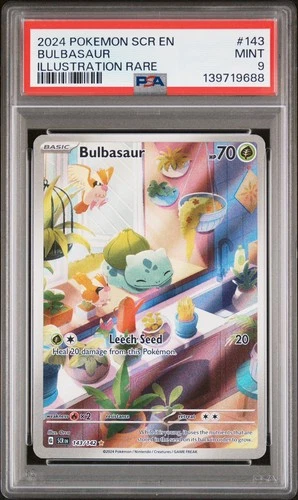 2024 POKEMON STELLAR CROWN BULBASAUR 143 ILLUSTRATION RARE PSA 9 MINT