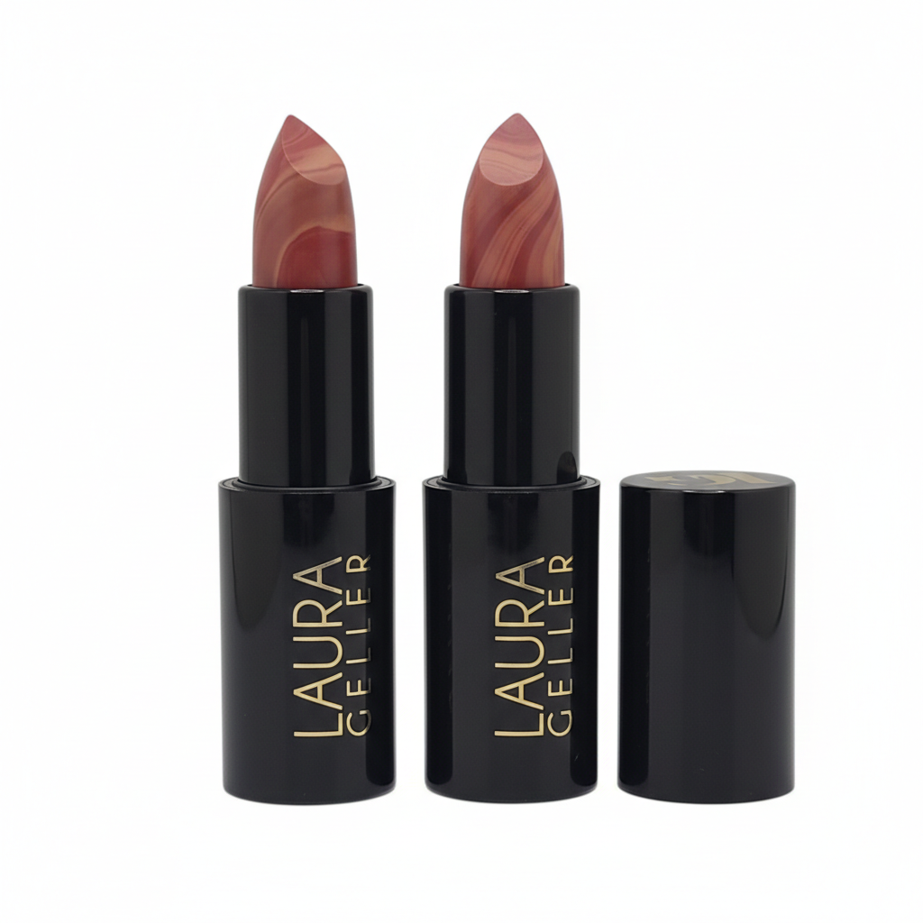 2 Pack Laura Geller Italian Marble Lipstick 0.12 oz Peach Bellini