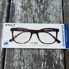 ONLY EYEWEAR NIB BLUE LIGHT BLOCKING AUTHENTIC EYEGLASSES READER 1.50