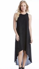 Karen Kane Black High-Low Sleeveless Dress Small Chiffon Overlay Formal Party