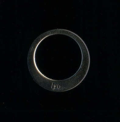 Neu 10K 1,54 Gramm 23mm Massiv Weißgold ''Ivo'' Name Kreis Creolen Ring Anhänger tp