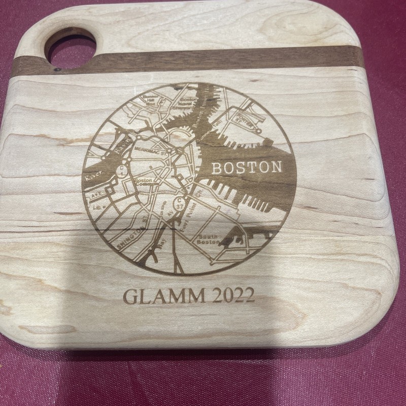 Cutting Board With Boston Map On It