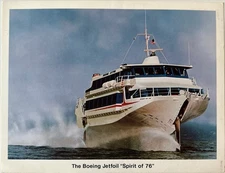 Boeing Jetfoil “Spirit of 76” Vintage Print 1970s Hydrofoil Ferry USA