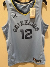 Nike Memphis Grizzlies Ja Morant Jordan 20-21 Blue Jersey Statement Edition L