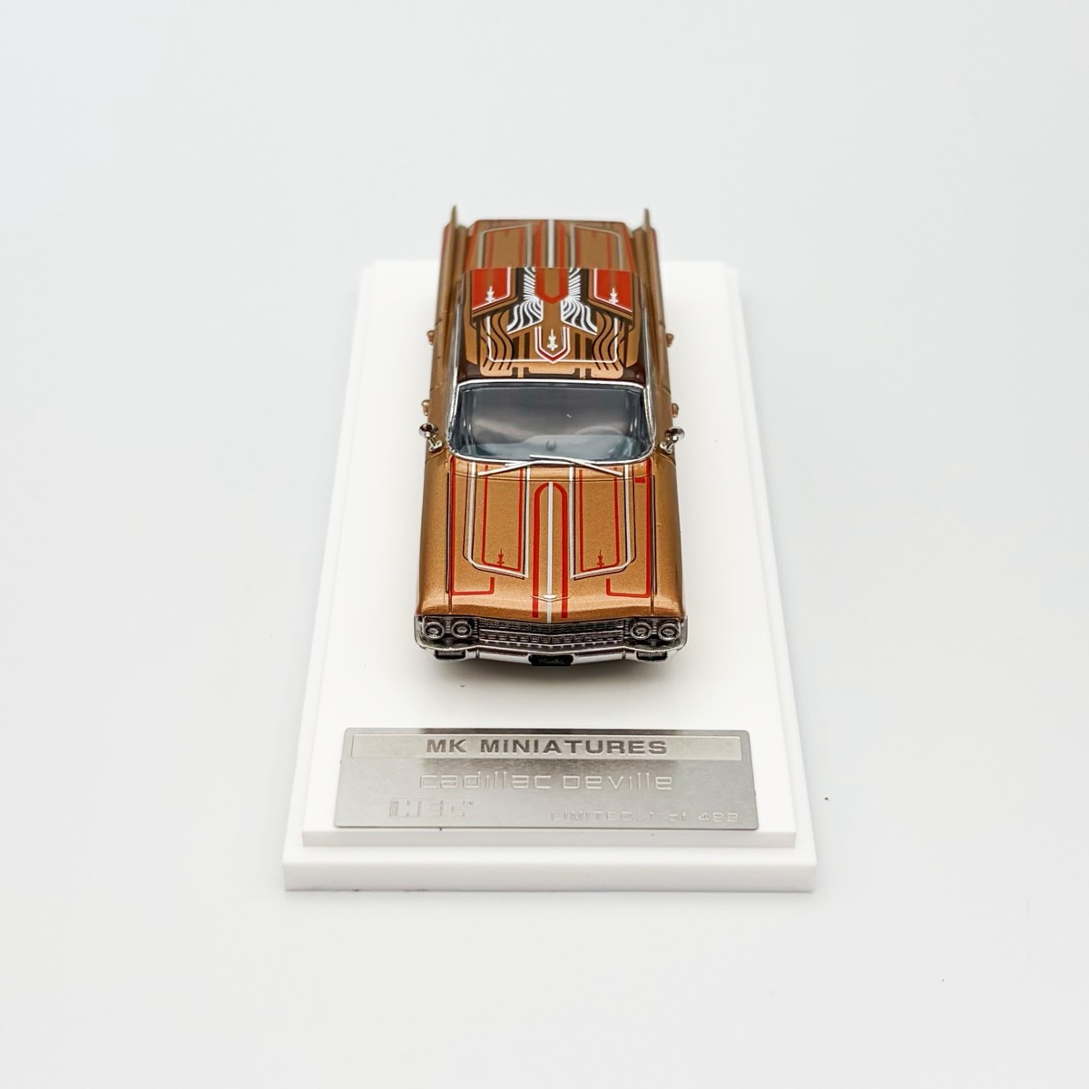 MK Miniatures 1:64 Lowriders Cadillac Deville - Brown Gold - HEC