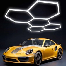 5x Hexagon LED Leuchte Werkstatt Garage Wand ...